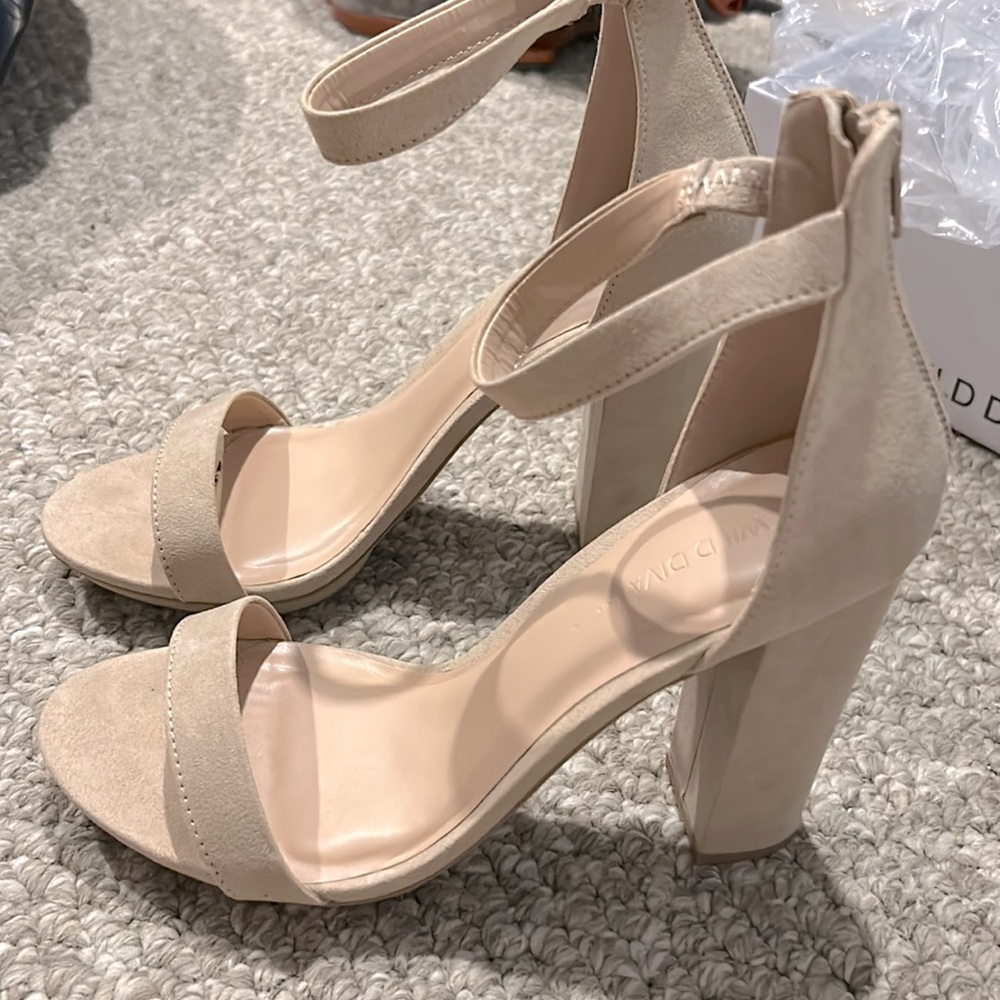 Never worn Wild Diva Suede Nude Heals